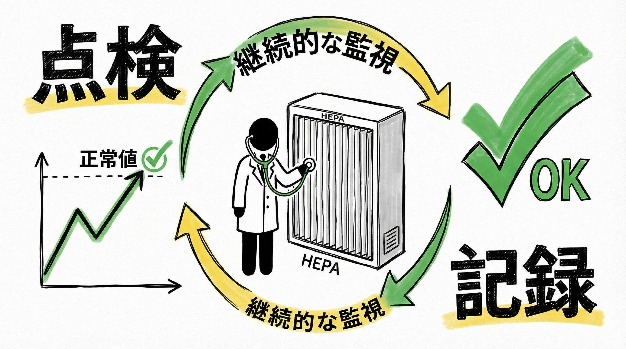 HEPAフィルターの性能を維持する保守点検とバリデーション